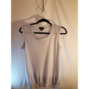 PURE WOMENS VEST CASHMERE/SILK GRAY SIZE 14